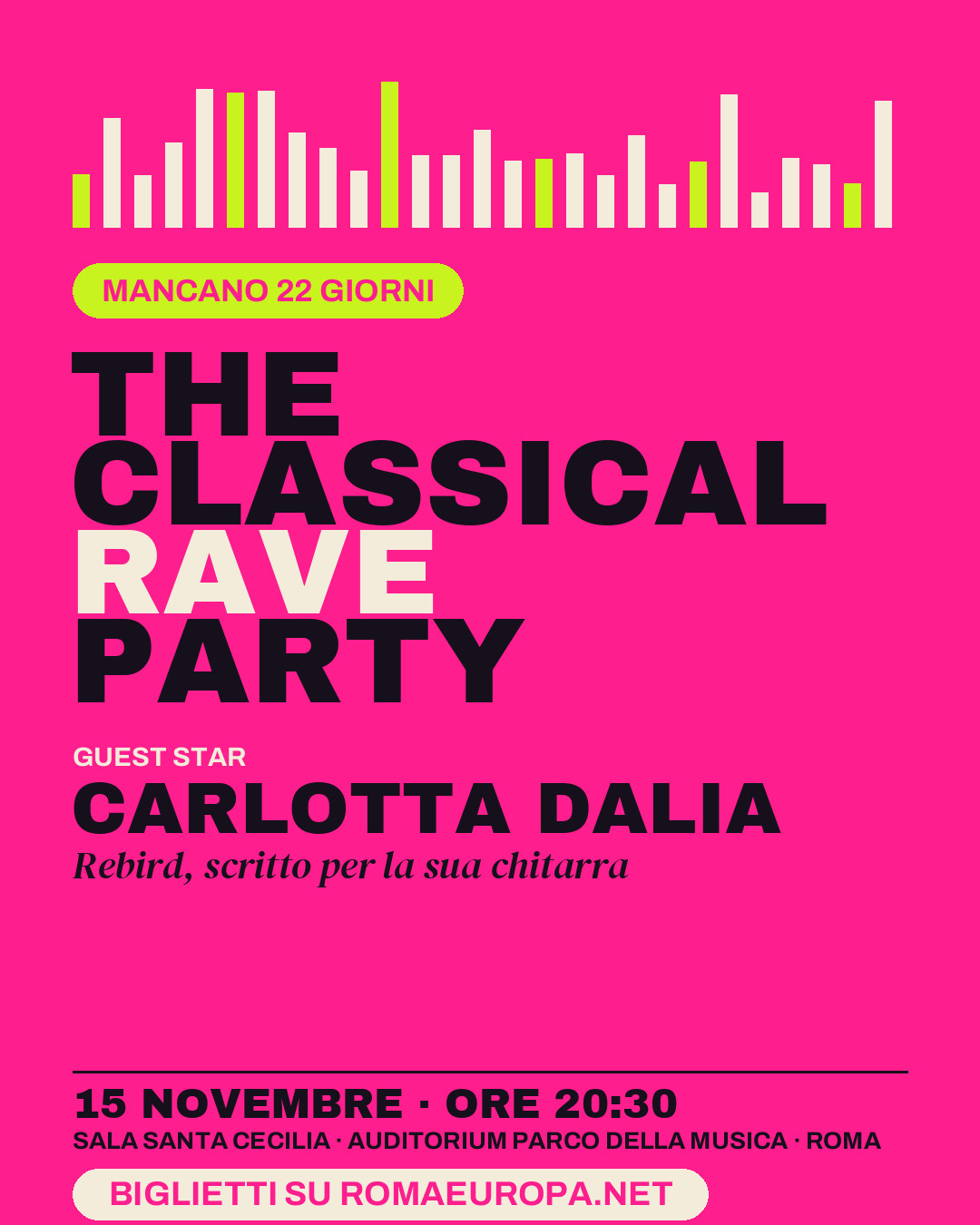 The Classical Rave Party, Enrico Melozzi, Romaeuropa Festival, 15 novembre
